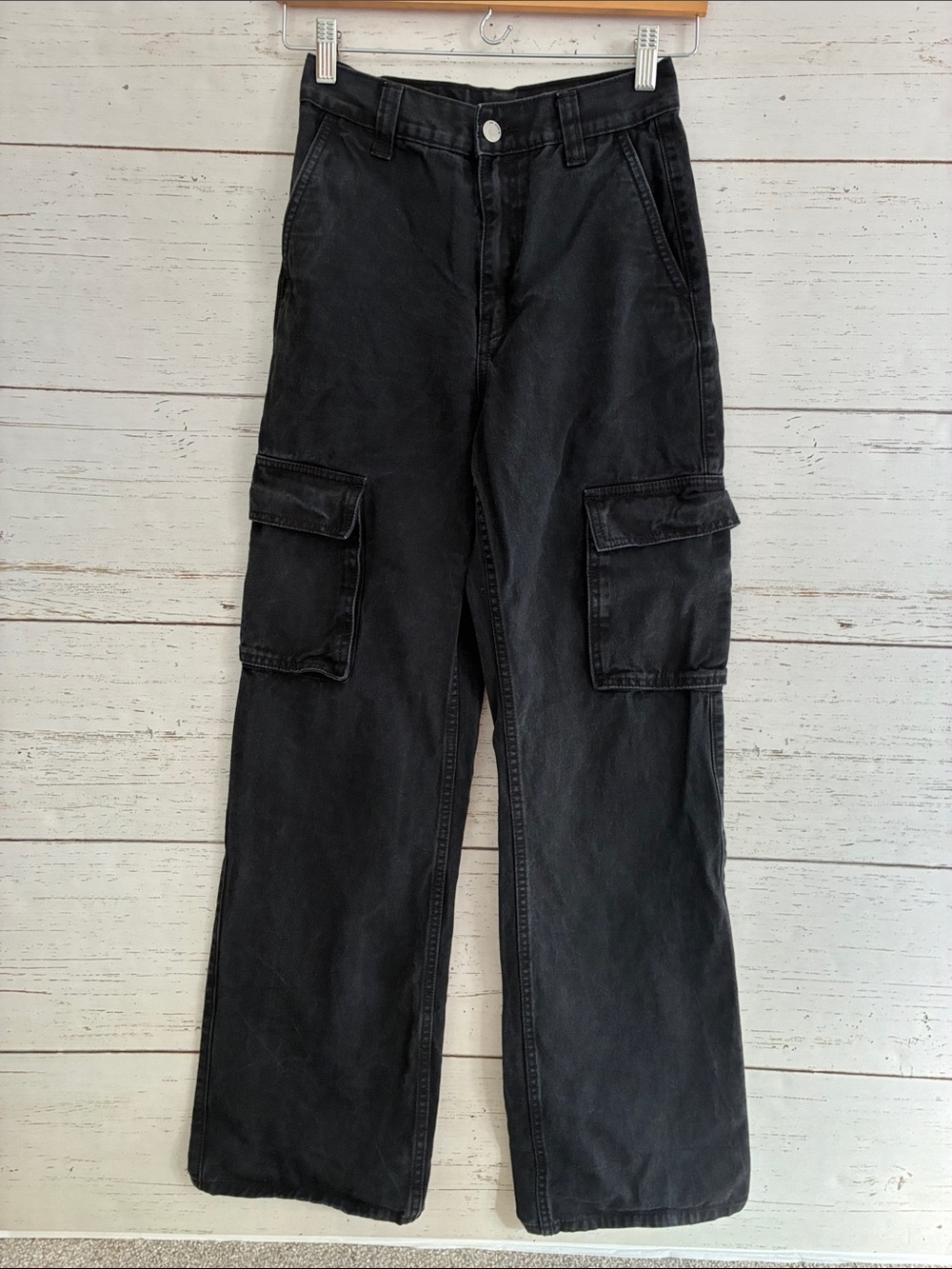 Dr. Denim Echo Utility Black 101 High Waist Jeans, size 24/32